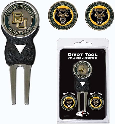 Vista 35 de Team Golf NCAA - Herramienta Divot con 3 marcadores de pelota de golf, los marcadores son esmaltes magnéticos extraíbles de doble cara