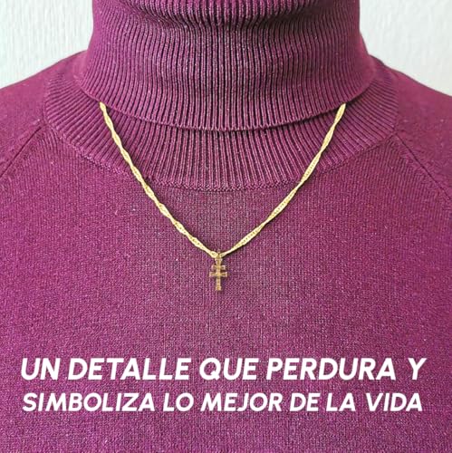 Miniatura 6 de Sebaoth Cruz De Caravaca Oro Primera Ley 18 Kilates 750ml - Relieve - Fabricada En Caravaca - Pequeña 1,8 Cm