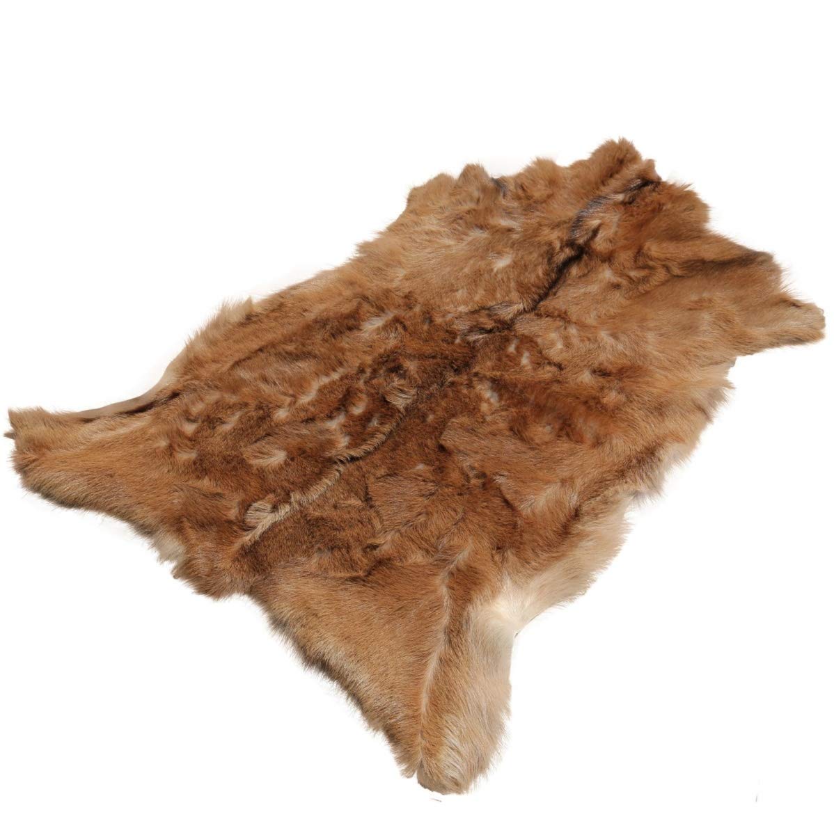 Hollert Echtes Ziegenfell Teppich Naturfell Dekofell Kamindeko Wanddeko Läufer DIY Kleidung Größe 90-100