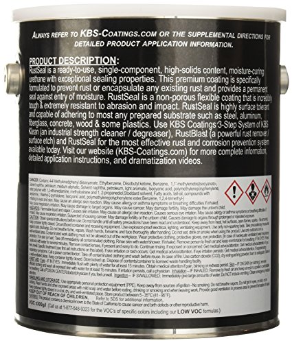 Image of KBS Coatings 4502 Satin Black RustSeal - 1 Gallon