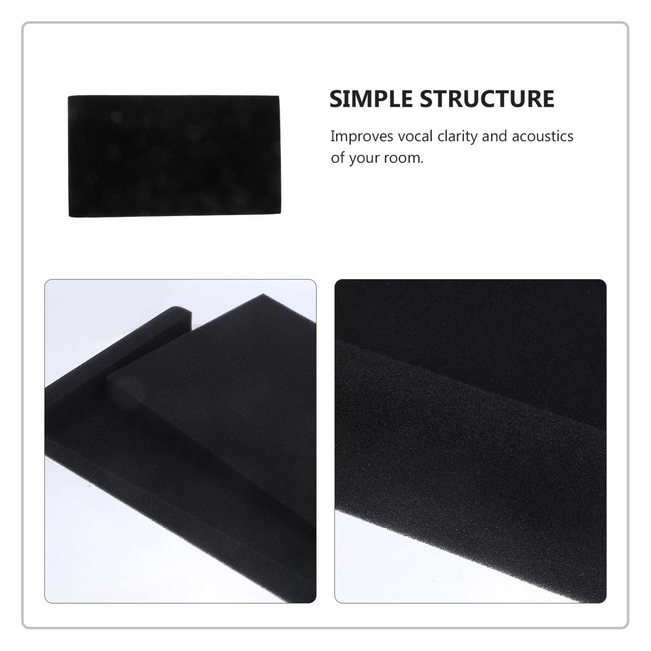 TOYANDONA 6piezas Almohadillas Acústicas De Esponja Para Aislamiento De Sonido Reducción De Vibraciones y Eco Para Altavoces y Estudio De Grabación