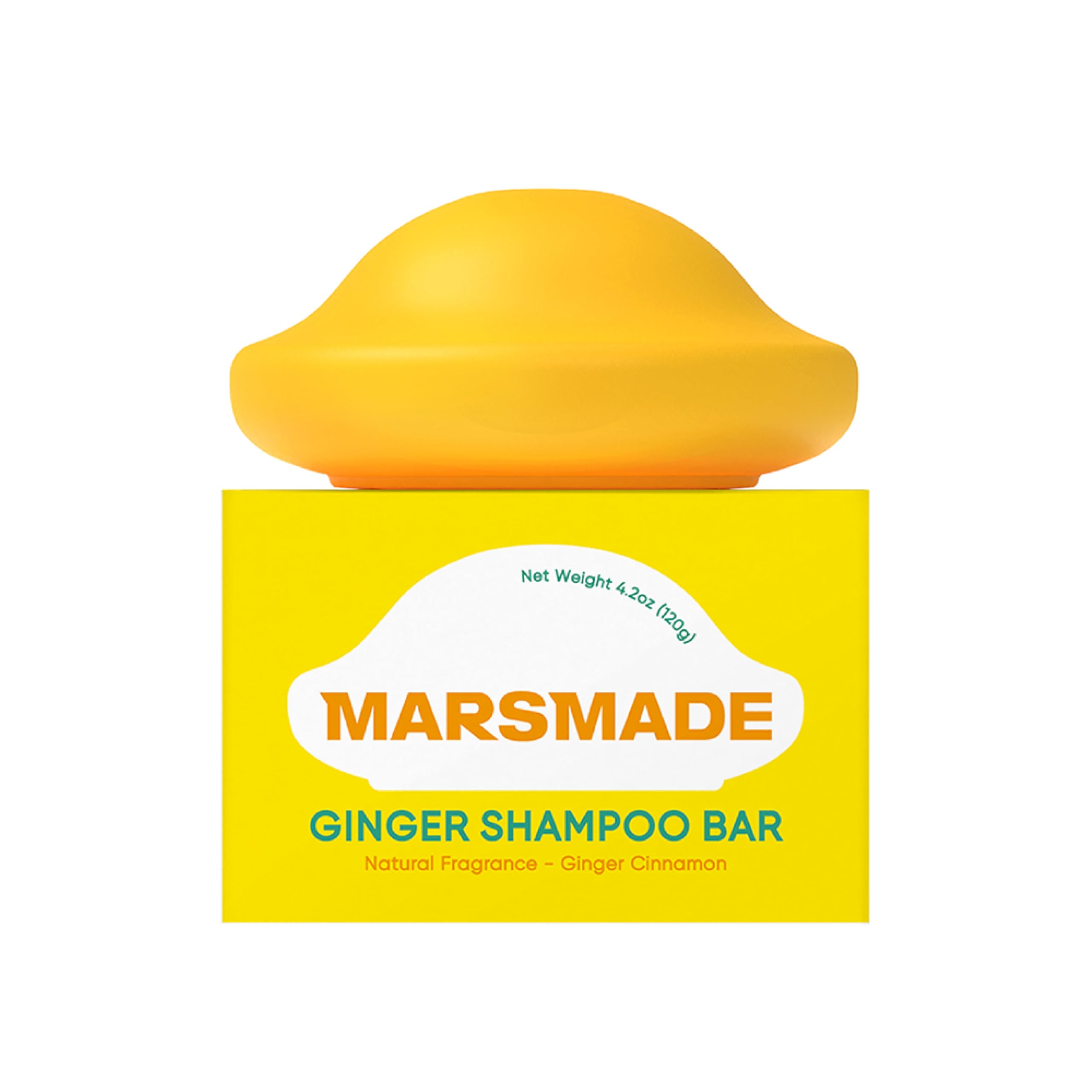 Ginger Shampoo Bar 2.0 - Hydrating & Moisturizing Natural Hair Soap for Hair Vitality & Scalp Nourishment - Solid Shampoo for All Hair Types (120g, 4.23oz)