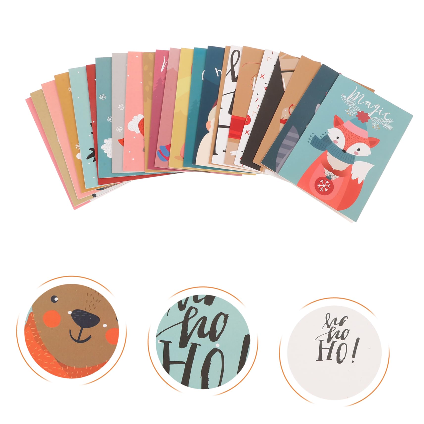 2 Sätze Weihnachtskarten Aus Papier Segenskarten Schöne Grußkarten Weihnachtselemente Urlaubskarten Festliches Aussehen 24 Stück * 2