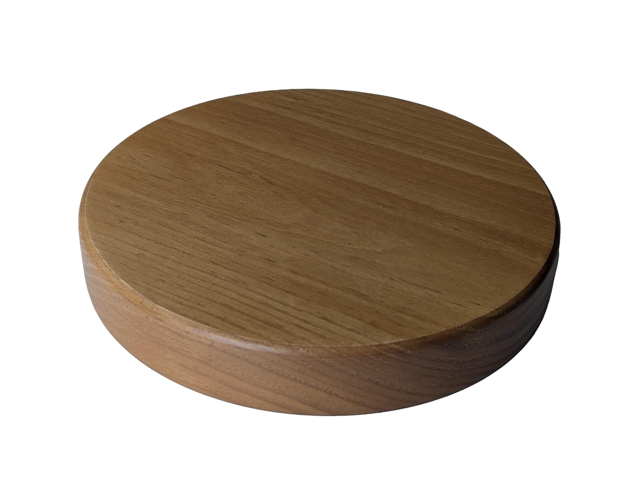Socles circulaires en bois massif finition vernis chêne épaisseur 3 cm diamètre 20 x 3 cm