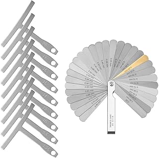 JINGFENG Guitar Luthier Tools Kit 9 Radius Gauge 32 Blades Feeler Gauge for Guitar Repairing Maintaining