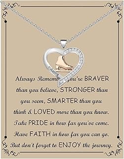 Ice Skating Necklace & Bracelet - Figure Skating Jewelry Gifts for Women