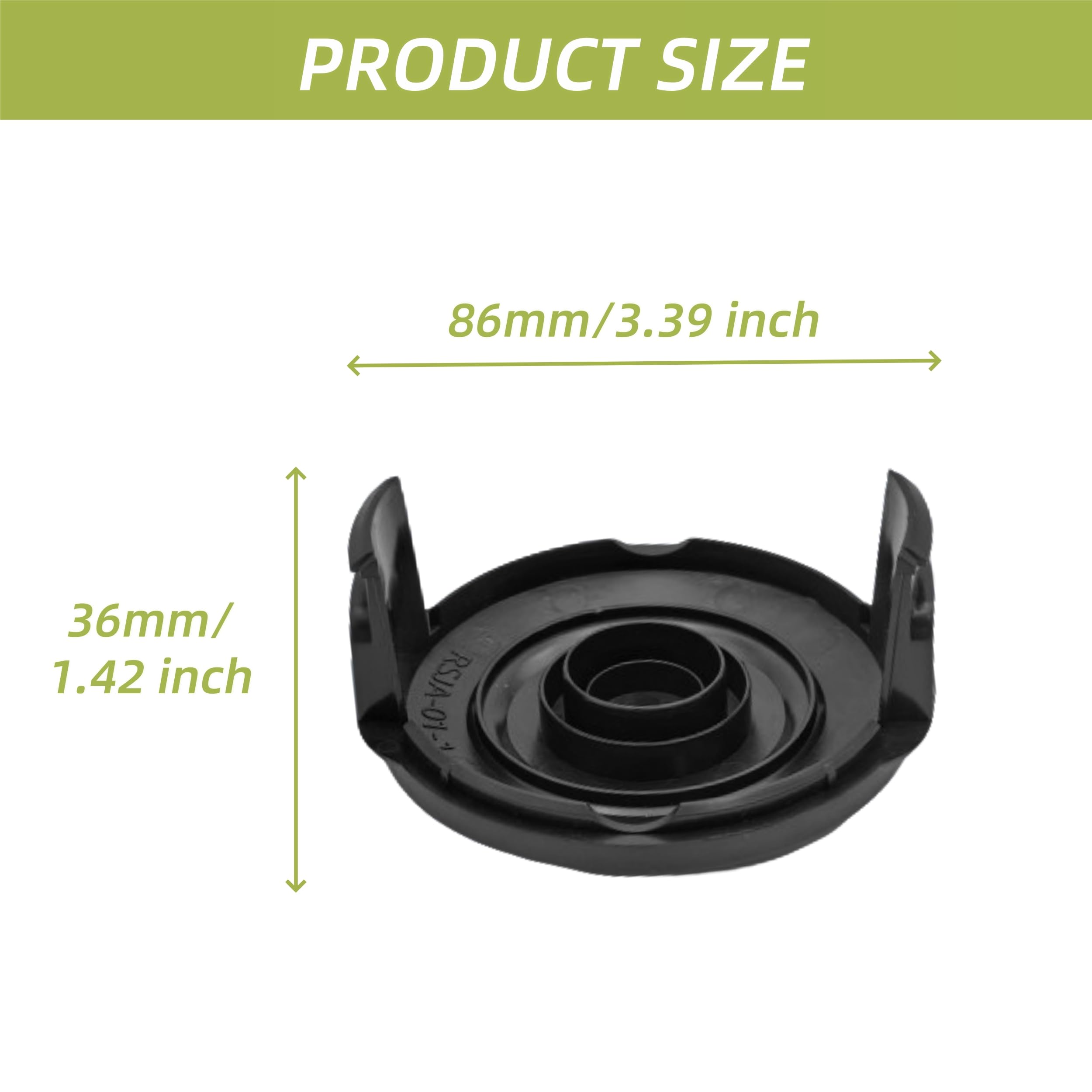 SopimusZ 6 Pack Replacement Strimmer Spools Compatible with Spear & Jackson GT450 GT600 S4528ET S6030ET,Trimmer Line with 2 Spool Caps-Fits N1F-GT-280/450-D,RTX500 - Image 3