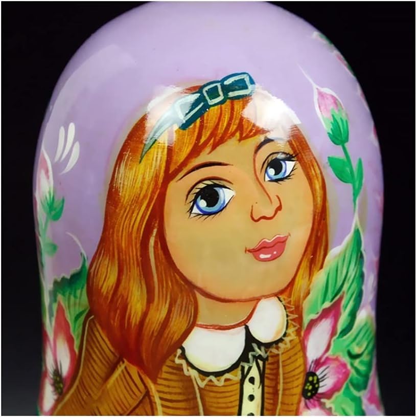 Russian Nesting Dolls Cute Matryoshka 7 Piece Matryoshka Dolls Creative Birthday Commemorative Couple Children Gift Ornaments (Color : A)