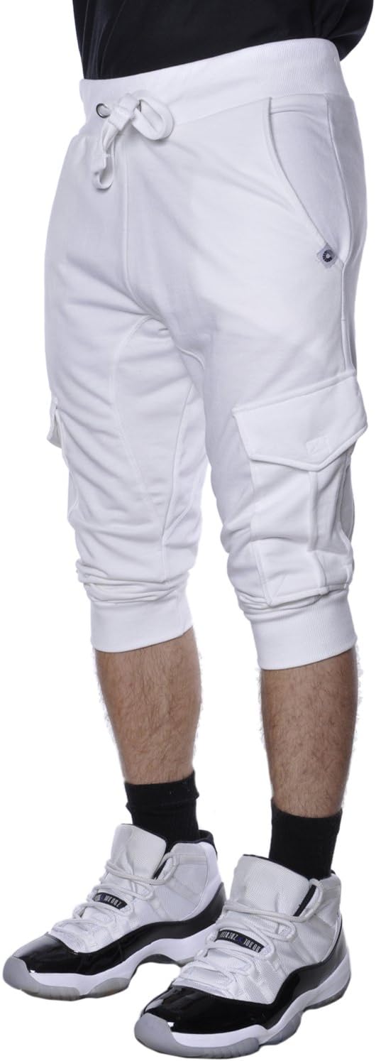 Akademiks Men's Broome French Terry Cargo Pocket Jogger Short