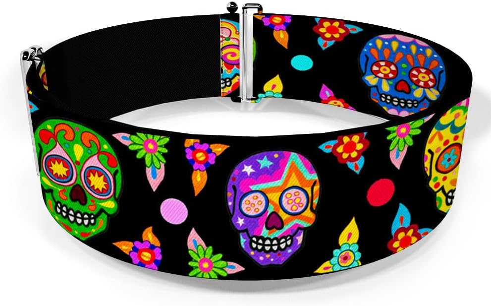 Belt Women's Cinch Colorful Calaveras Black Multi Color 23 to 44 Inches