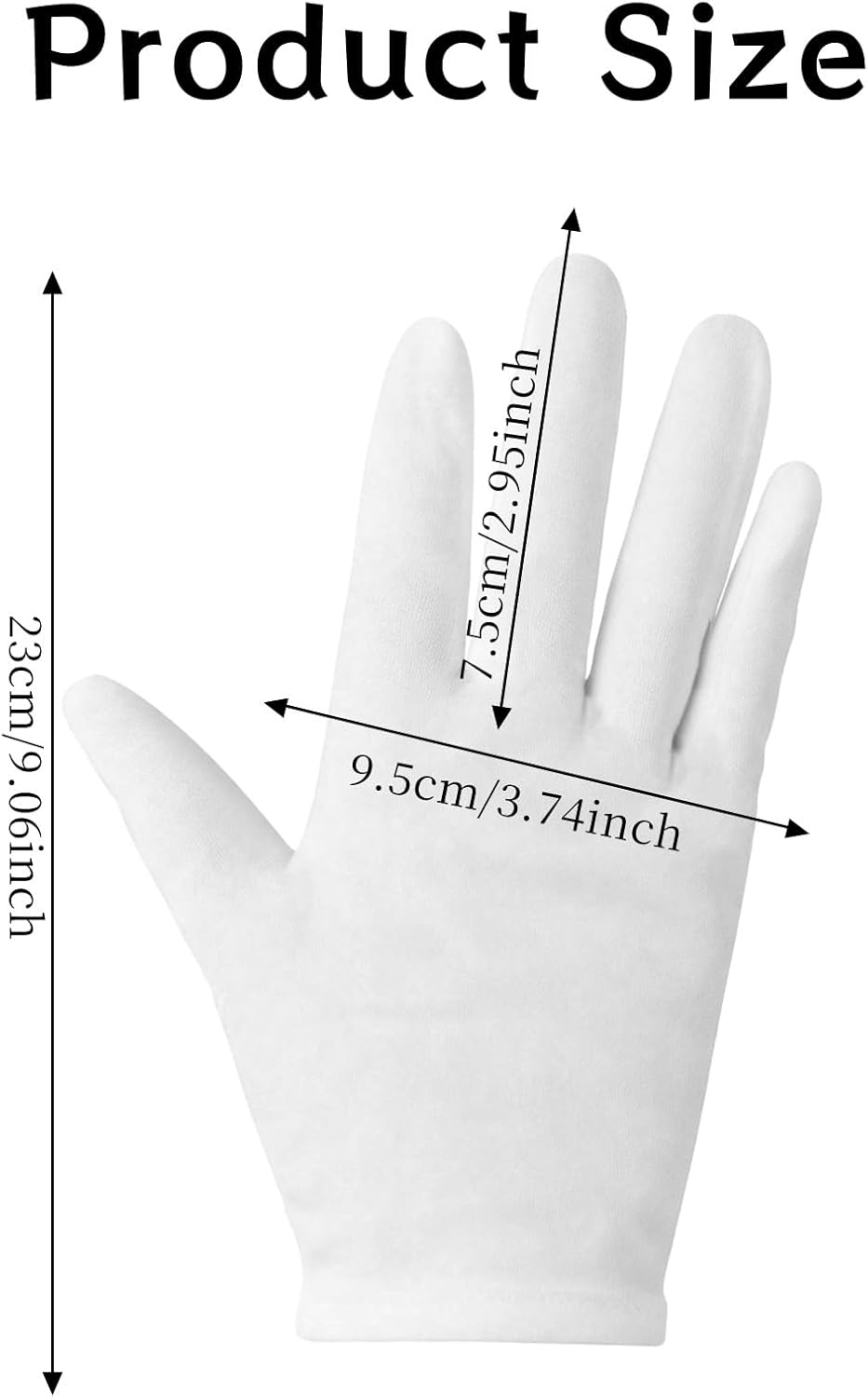 124 Pcs Cotton Gloves Large Size Inspection Gloves for Women Men Dry Hand Art Handling Jewelry Coin
