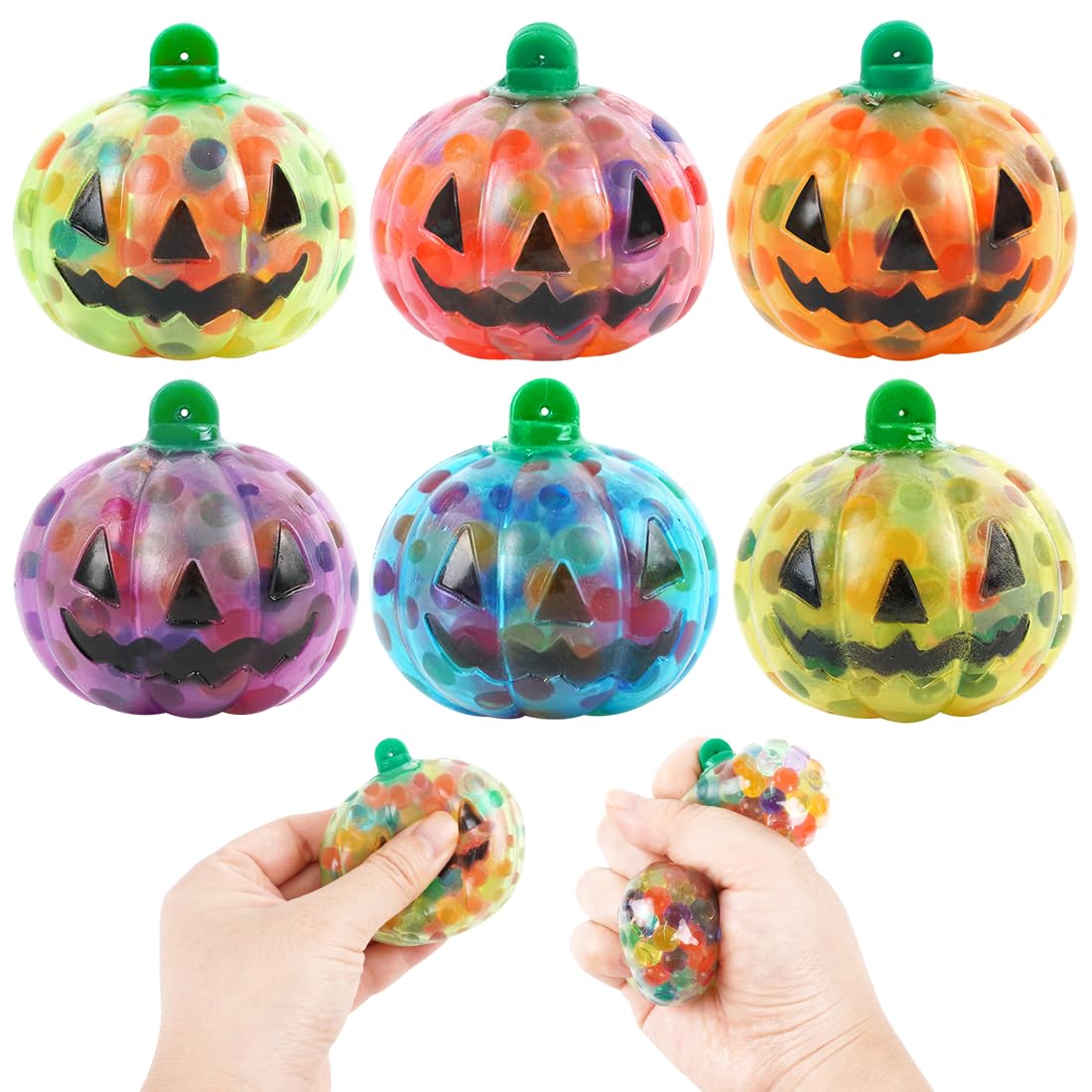 Palle Antistress Di Halloween 6 Pezzi: Giocattoli Sensoriali A Forma Di Zucca E Fantasma, Antistress Morbidi Per Bambini E Adulti, Decorazioni Divertenti