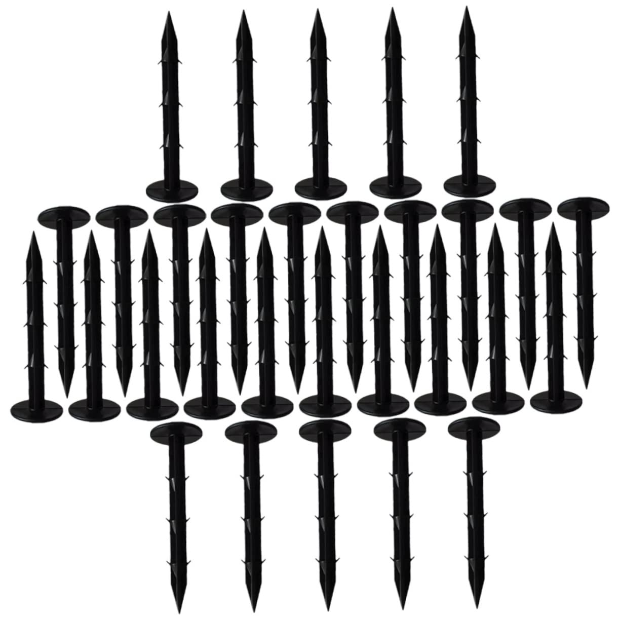 Hemobllo 3 Ensembles Piquets De Jardin Plastique Noir Piquets De Fixation pour Tentes Gazons Artificiels Et Filets De Protection pour Sols Acides Et Installation Facile 120 Pièces * 3