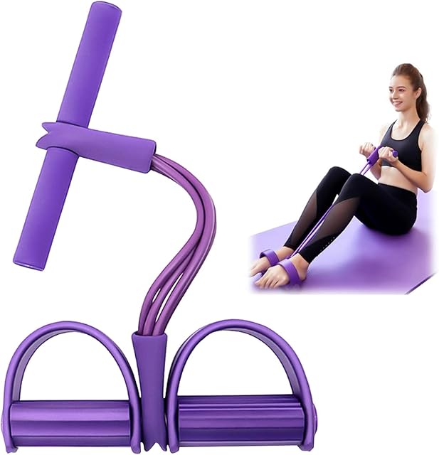 AWAVM Multifunction Resistance,Abdominal Exercise Equipment 4 Tube Pedal Resistance Band,Gym Equipment for Home,Pilates Equipment, Tension Rope Sport Trainer