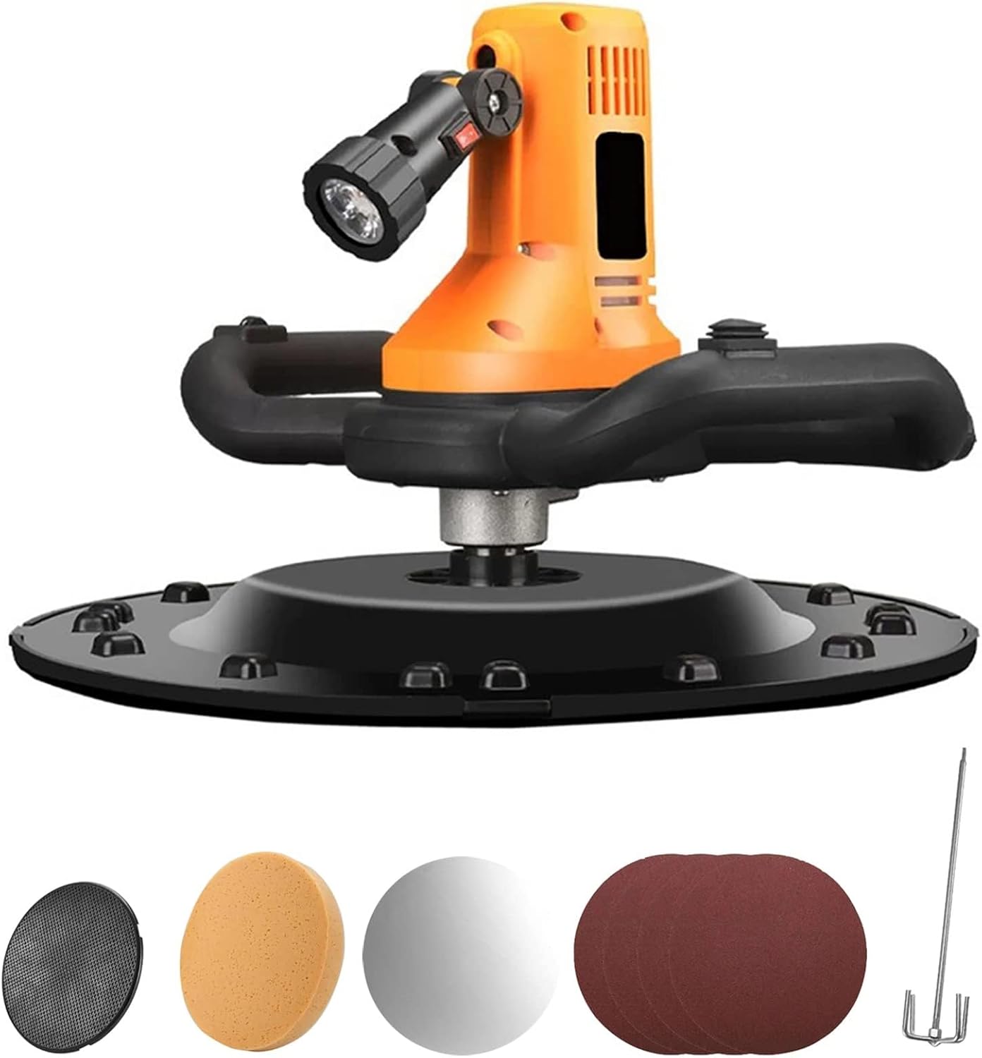 Cordless Electric Trowel for Concrete Cement Mortar Plastering,Concrete Paddle Wall Smoothing Machine Wall Smoothing Machine, Handheld Drywall Sander with 6 Adjustable Speed, Electric Plaste