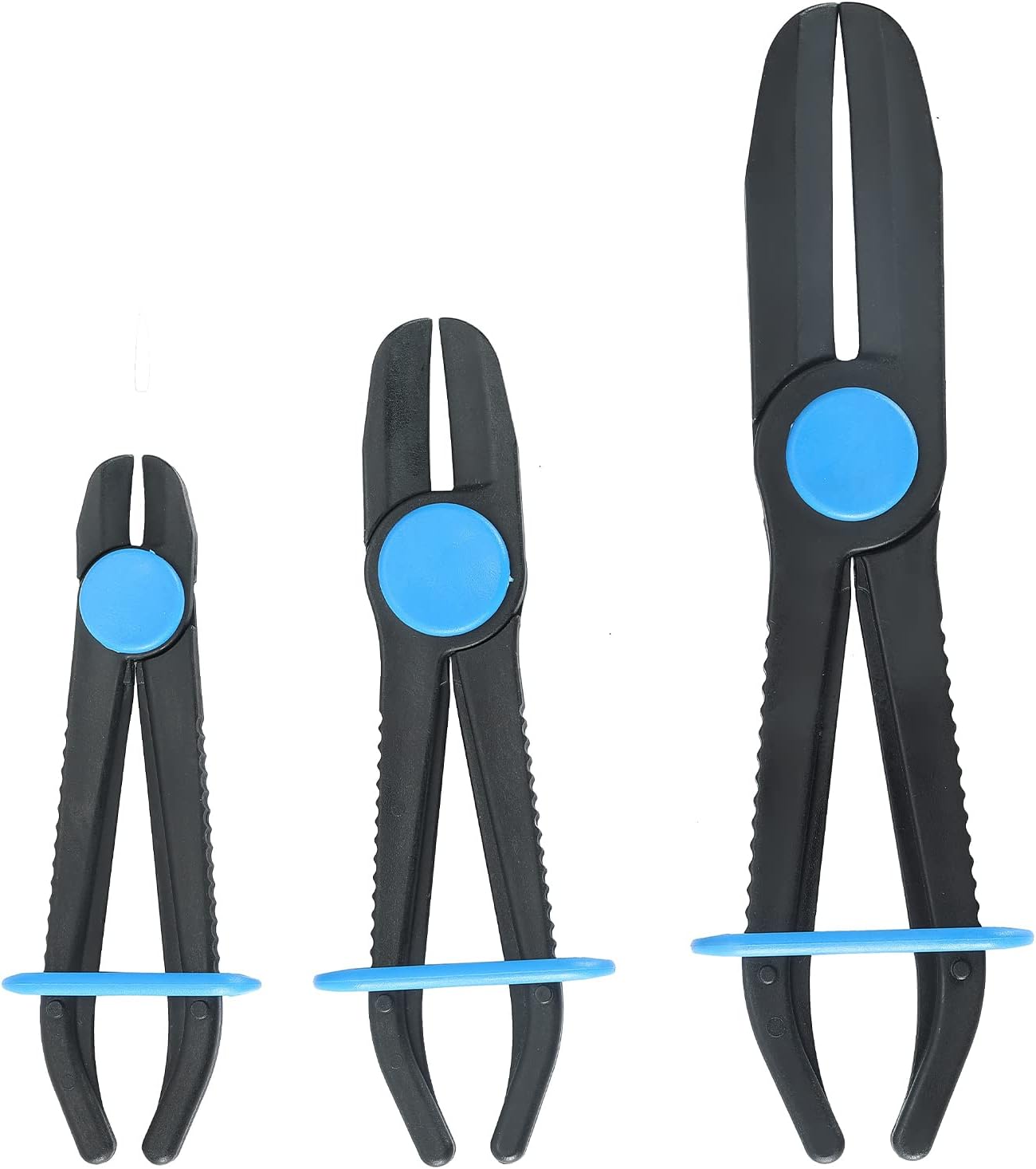 DASBET Straight Hose Pinch Off Pliers Set Fuel Line Clamps Hose Clamp Pliers 3 Sizes for Fuel Hoses, Flexible Hoses, Brake Hoses, Gas Lines, Coolant Hoses (3pcs Straight)