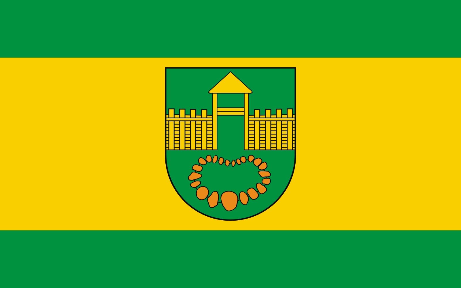 Drapeau Large POL gmina Doruchów pour pavoisement officiel