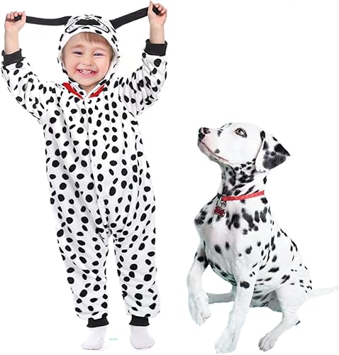 Waghaw Disfraz de dálmata para bebé niño y niña, traje de Halloween