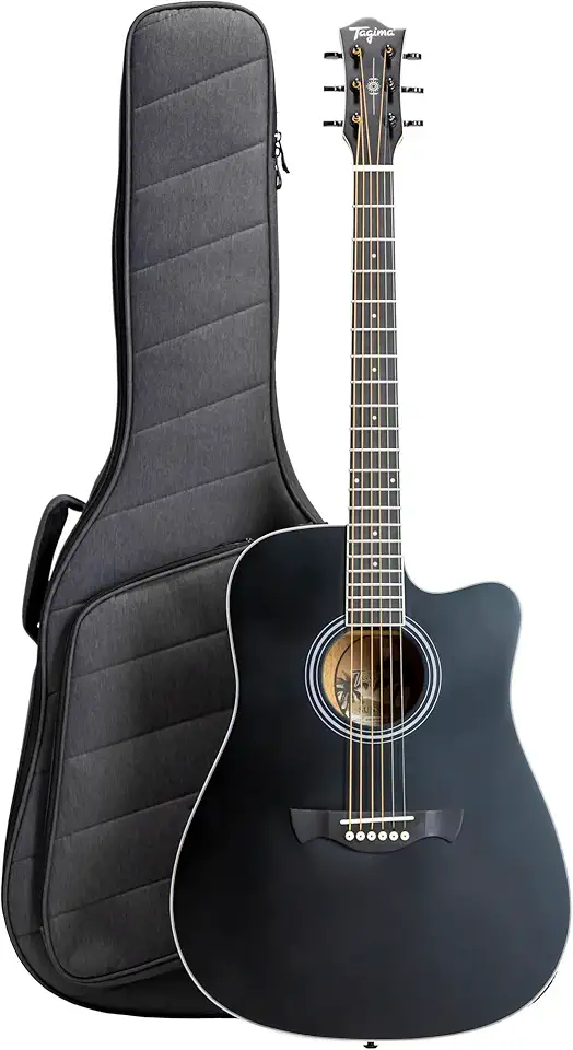 VIOLÃO FOLK EQ AÇO SUNSET EQ-BKOP GIG BAG T/SOLID SPRUCE B/S SAPELE TAGIMA