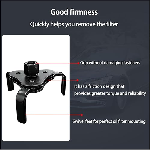 Miniatura 4 de Llave universal ajustable para filtro de aceite, herramienta de extracción de filtro de aceite de 2.1 pulgadas y 4.2 pulgadas de diámetro,