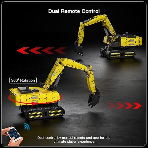 Miniatura 4 de Mould King Technical 15061 RC Excavadora Juguetes de construcción, Excavadora App Control Remoto Excavadora Camión Modelo Bloques de Construcción