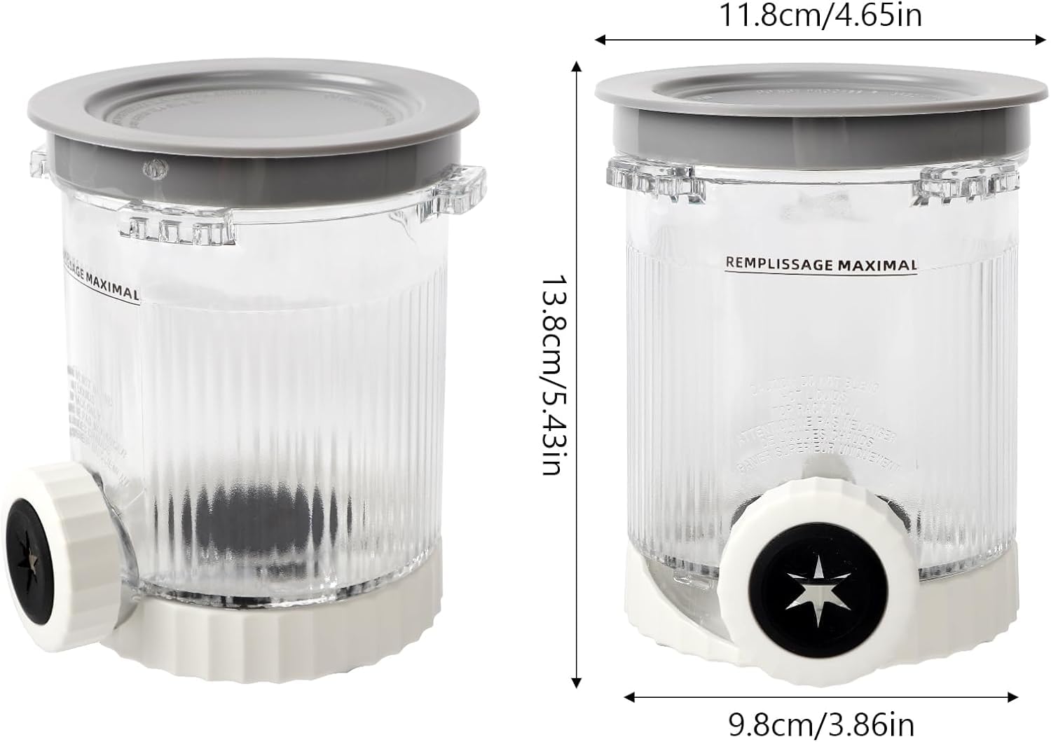 BigKing Lot de 2 récipients pour ninja Creami Swirl Pints, Récipients compatible NC700 701, Conteneurs pour Ninja Creami Swirl Pints et couvercle