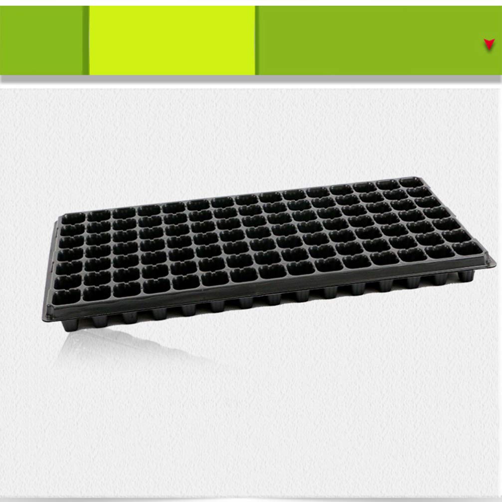 Vassoio Germinazione PVC 105 Celle Fori 10 Pezzi Nero | Giardinaggio Domestico e Balcone, Peso 100g, Struttura per Semina e Crescita Radici