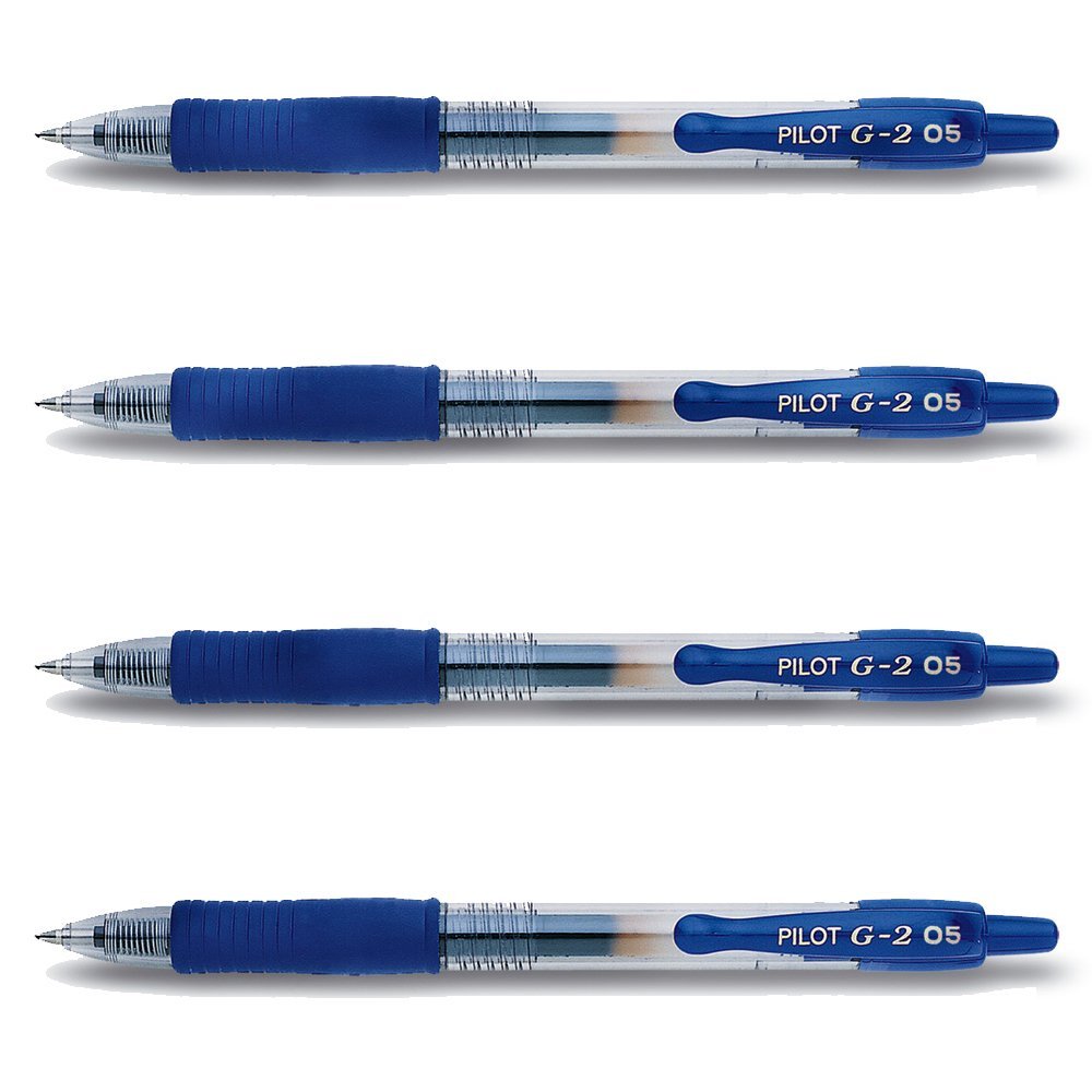 PILOT Gel Pen G2-05 Pack of 4 Blue Line Thickness 0.3 mm