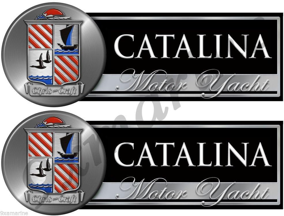 Two Chris Craft Catalina Custom Decals/Stickers - Remastered