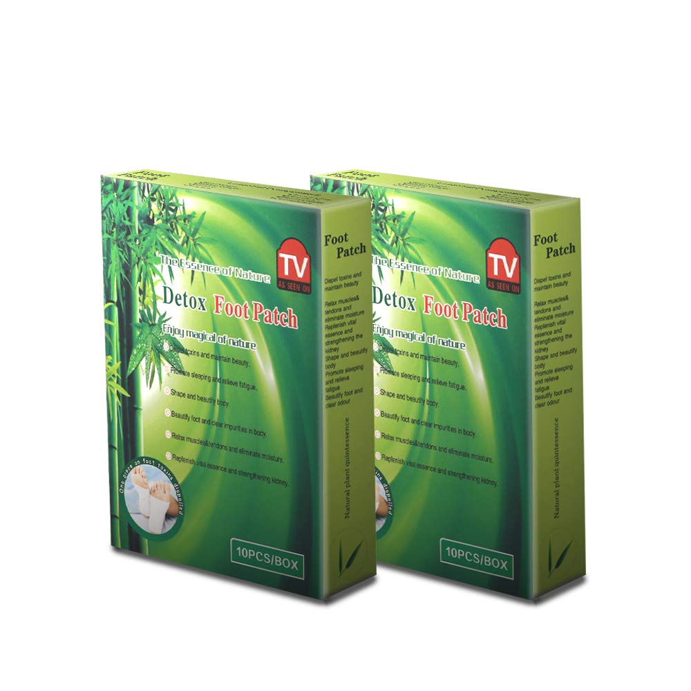 ZHEN® Detox Foot Patches, Pain Relief Foot Pads, Bamboo Vinegar Foot Patch, Helps Remove Impurities, Relieve Stress & Improve Sleep X 2 Box Pack