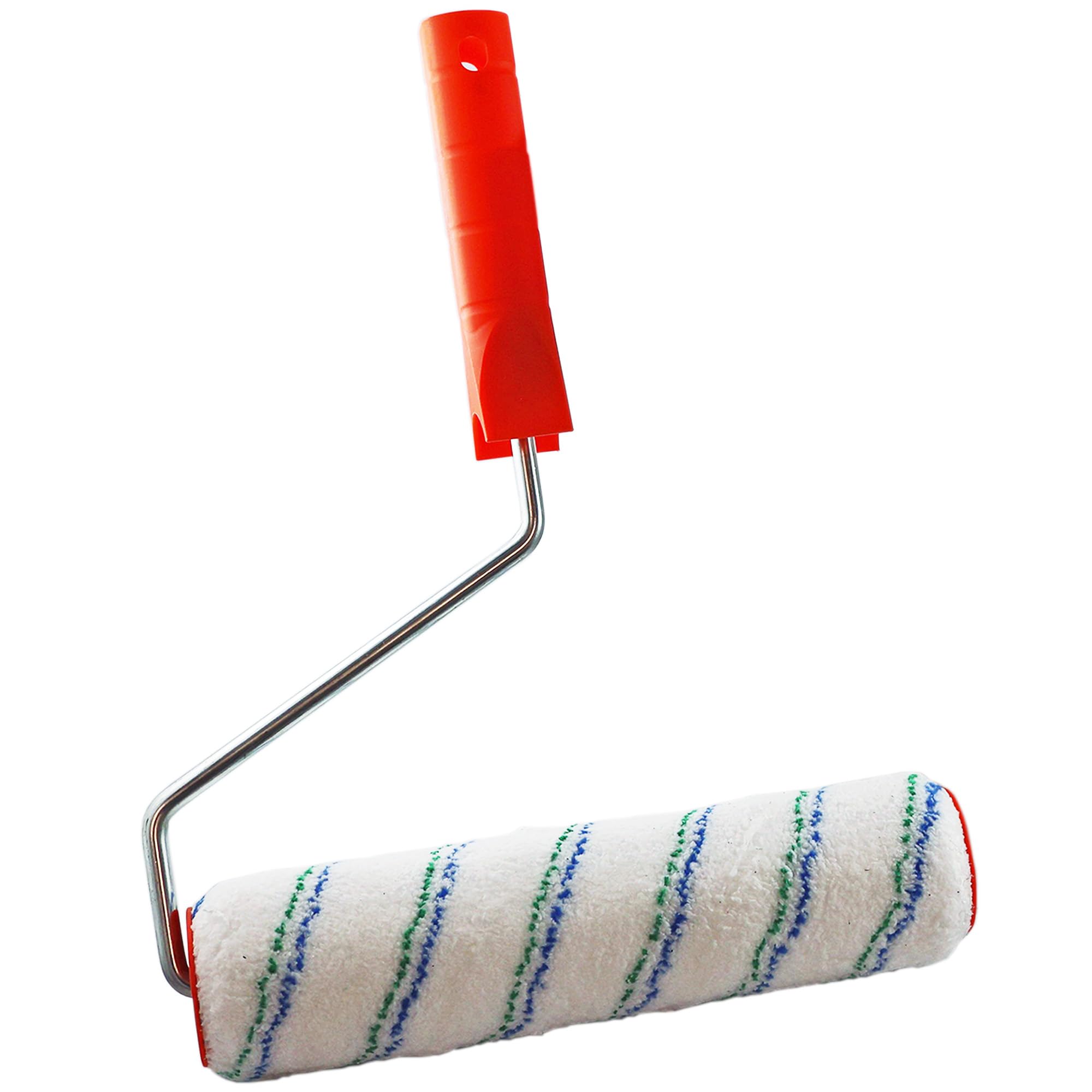 07 Quarzgrund mit Quarzsand unter Putze - Haftgrundierung für Innen & Außen - Weißer Putzgrund, Schnell Trocknend, Wasserabweisend & Lösemittelfrei - 50 kg mit Farbroller 25cm