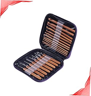 1 Conjunto 20 Pçs Conjuntos De Malha Kit De Tecelagem Roupa Roxa Ferramenta De Tricô Manual Kit De Agulhas Kit De Trança Material De Tecelagem De Madeira Ferramentas De Tricô