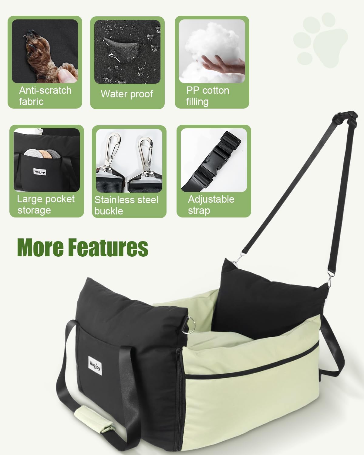 Top-Selling Dog Car Seat Booster: Perfect Travel Bed for Small Dogs!