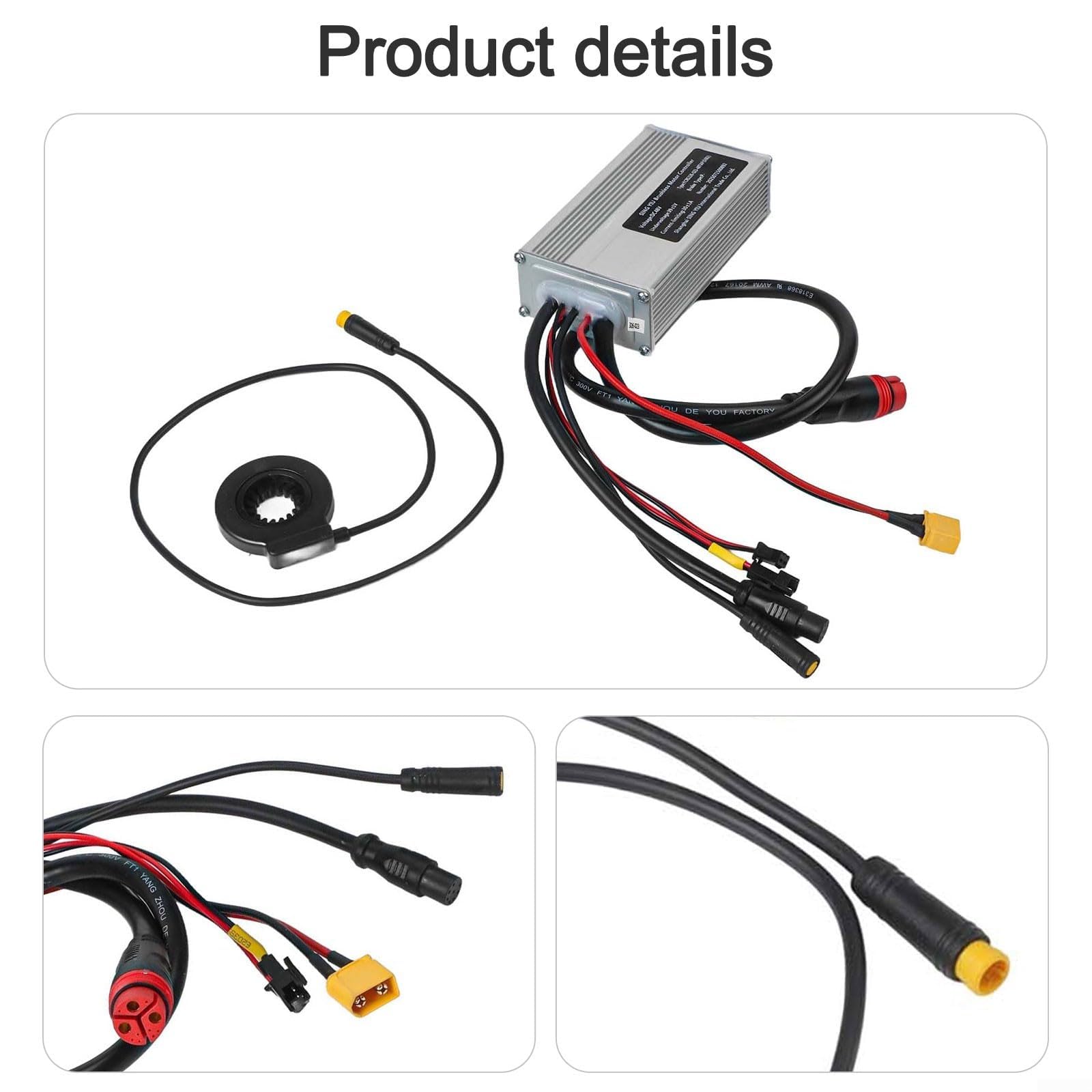48 V 30 Amp Brushless Ebike Controlador de onda sinusoidal para Bafang para G062 Hub Motor 750W 1000W FAT Motor Carcasa de aluminio con alambre de lámpara
