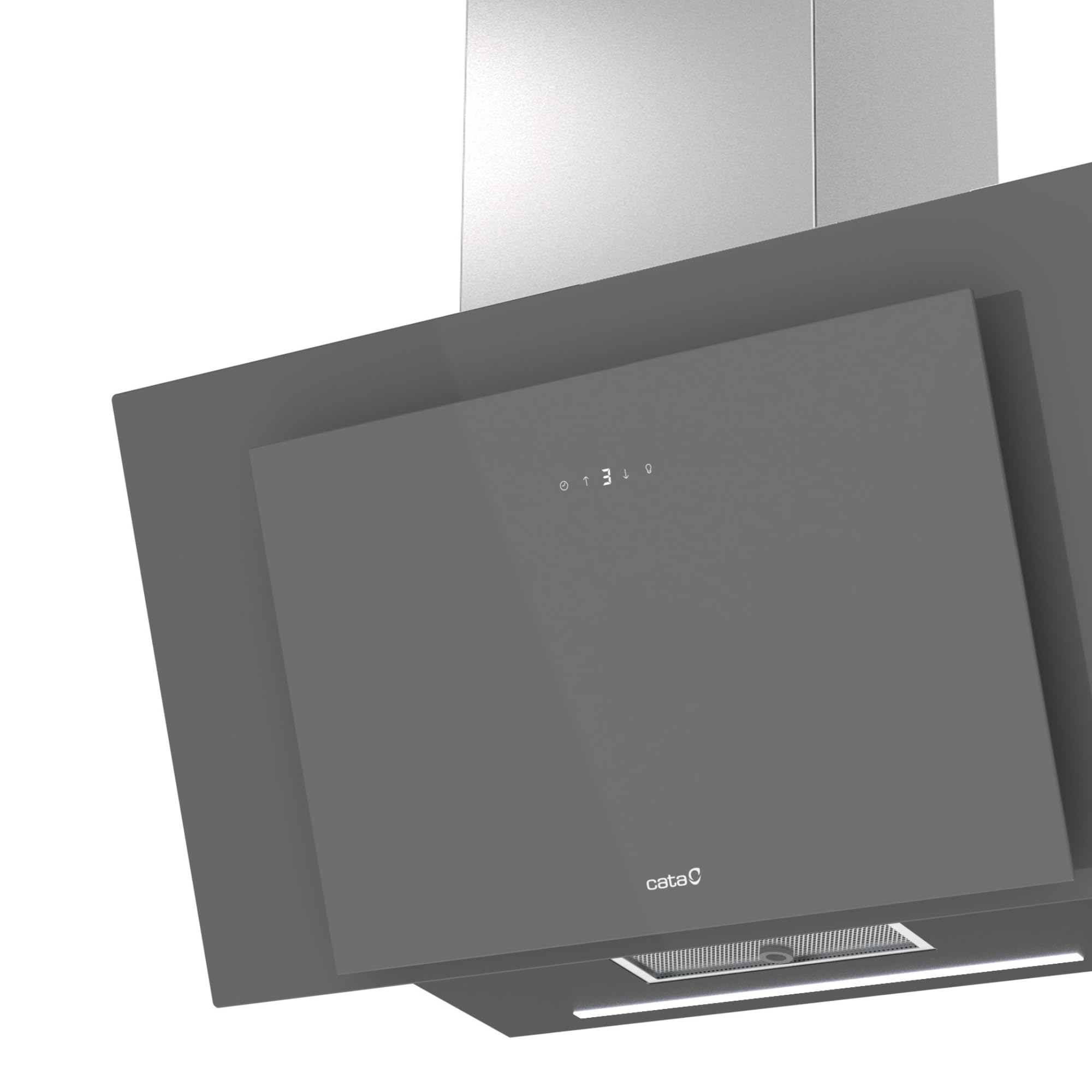 Cata Gris Campana Extractora Thalassa Pro 800Gr/G Control Táctil Display Digital 6 Niveles Extracción Capacidad 842M3/H Motor Brushless Extra Silencioso Led Conectividad Auto Fácil Instalación Color