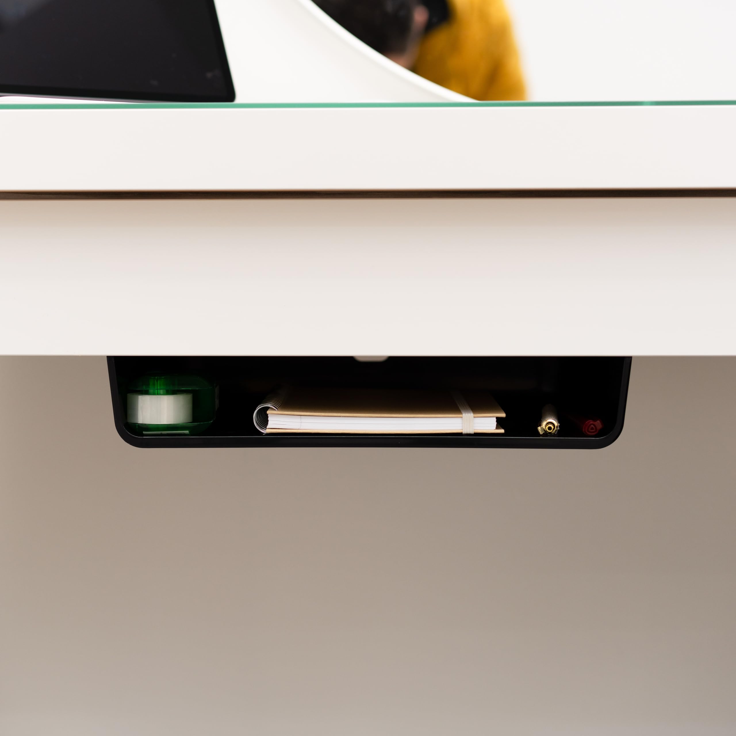 Tipika Under Desk Storage Shelf | Under Desk Drawer | Plastic Drawer Storage | Drawers for Office Tables, Workstations and Sit Stand Workspaces | Under Table Drawers for Office Organization