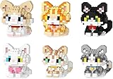 Chat Blocs de Construction, 6PCS Chat Jeux de Construction Mini Figurine en...