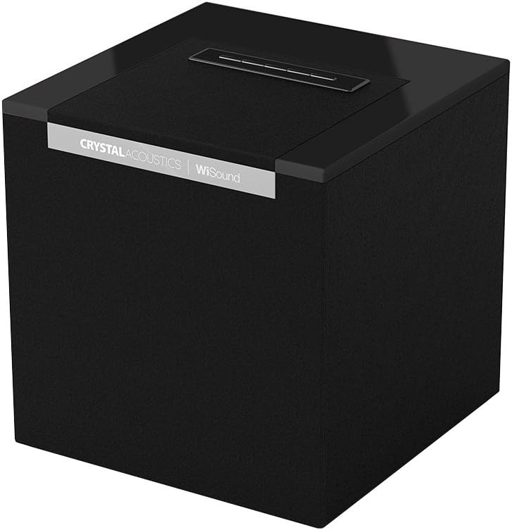 Crystal Acoustics Cuby 5 Multiroom WiSound Wireless Wi-Fi and Bluetooth Speaker - Black Top