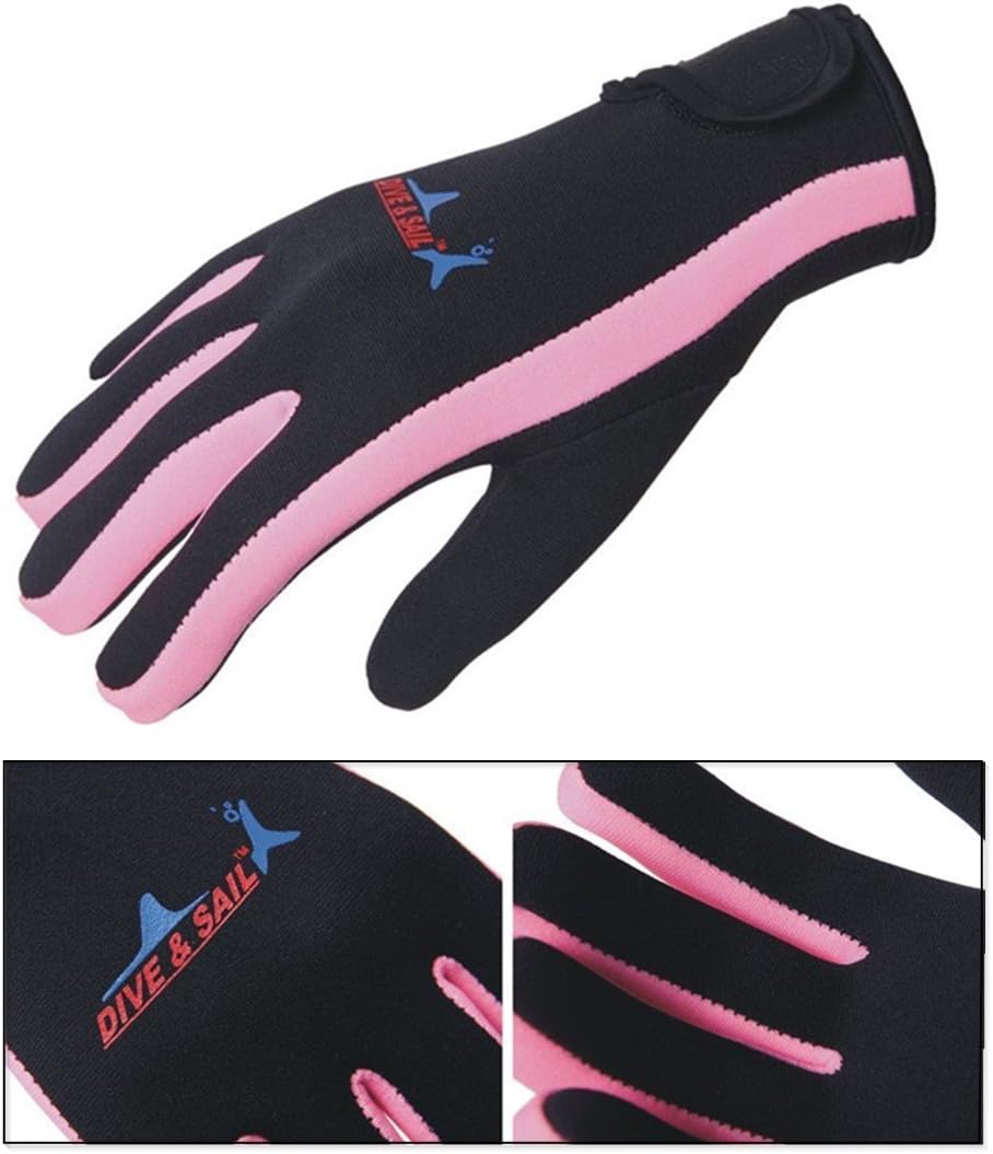 DIVE & SAIL Wetsuits 1.5 mm Premium Neoprene Gloves Scuba Diving Five Finger Glove : Sports & Outdoors