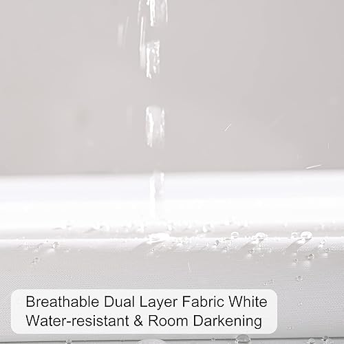 Miniatura 4 de Persilux Persianas estilo cebra sin cordones para ventanas (31 pulgadas de ancho x 72 pulgadas de alto, blanco) con casete mejorado, cortinas