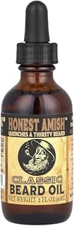Honest Amish Classic Beard Oil - 2oz Organic Argan & Jojoba Blend for Soft Beard & Hydrated Skin