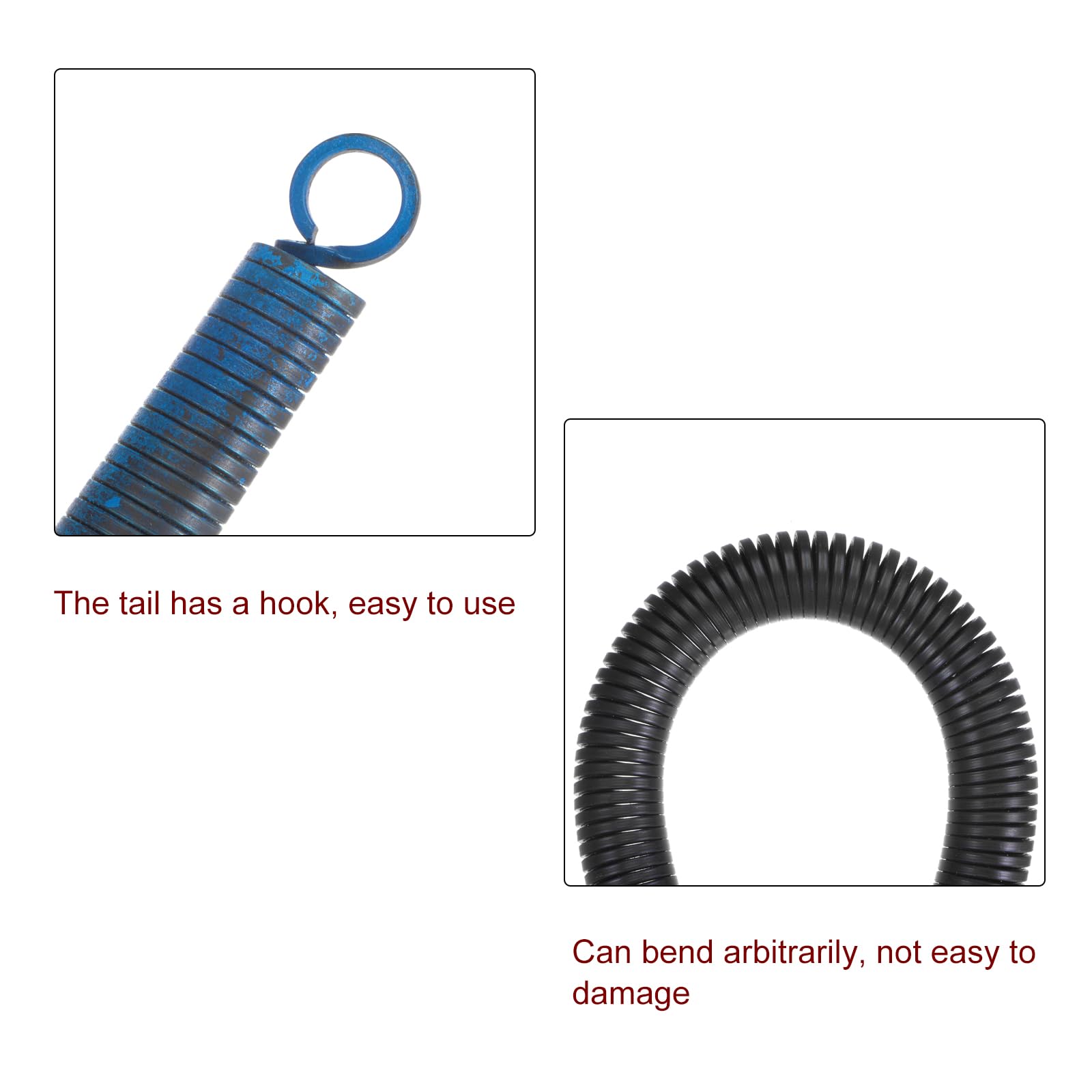 sourcing map de 21.5 mm D.E. Y 1000 mm de Longitud, Muelle Doblador de Tubos para Dispositivos de Flexión de Tubo PVC en El Hogar, Hidroeléctricas, Azul