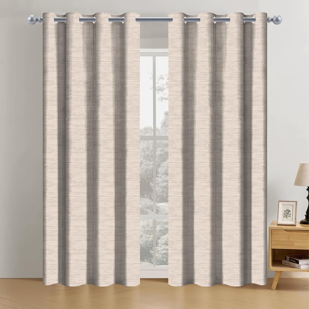 HomeBrew 100% Blackout Printed Premium Door Curtains 7 Feet Long Set of 2, Noise Reducing Blackout Parda 7 Feet with Grommet for Home Decor (7x4 Feet)-image-17