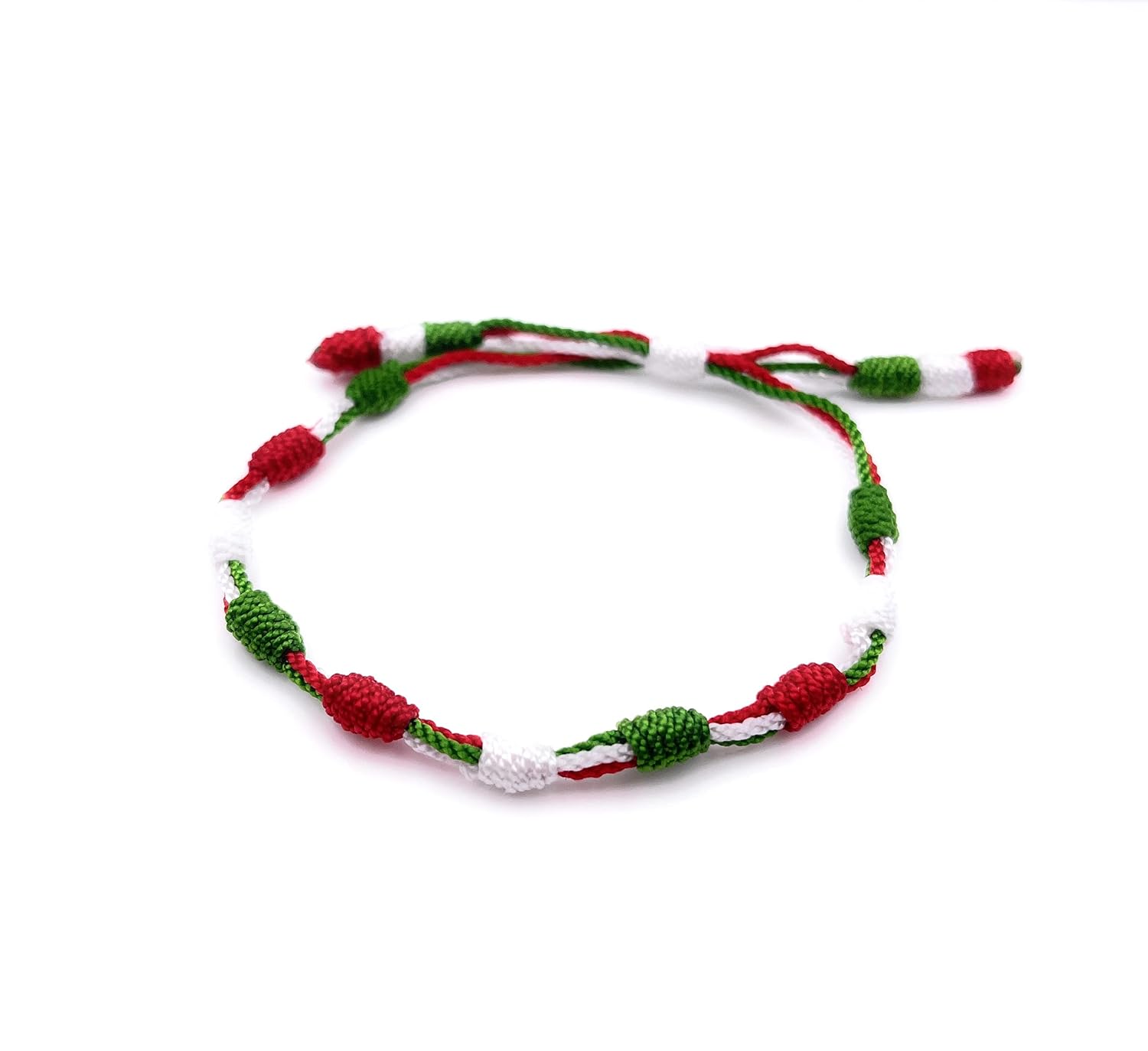 SIFRIMANIA Mexico Flag Bracelet Fan Futbol Adjustable Unisex Copa Mundial (Green-White-Red)
