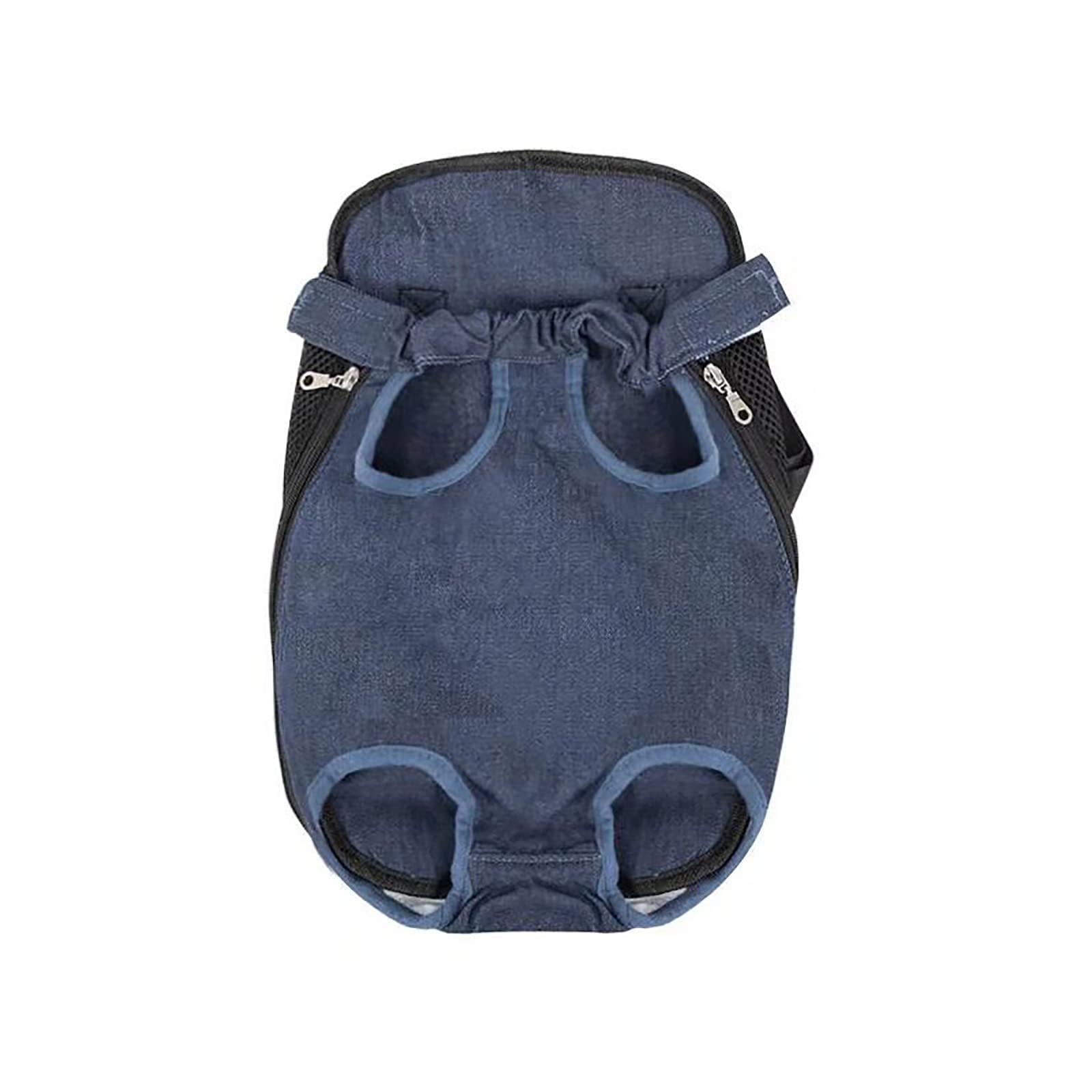 Bolsa delantera para mascotas, práctica para perros y gatos, ajustable, con manos libres, para caminar, senderismo, compras, bicicleta y motocicleta (M (34 x 23 cm), azul marino)