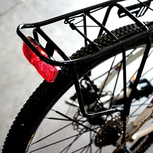 Miniatura 2 de TEAMWILL 1 reflector trasero de bicicleta de ciclismo, luz trasera LED para portaequipajes, acceso a bicicleta (batería no incluida)