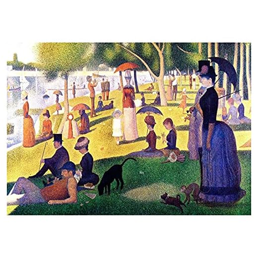 kakyd Georges Seurat: En Söndagseftermiddag På Ön La Grande Jatte Oljemålningar Canvaskonst Väggkonst Vardagsrum Sovrumsinredning -60X90Cmx1 Ingen Ram