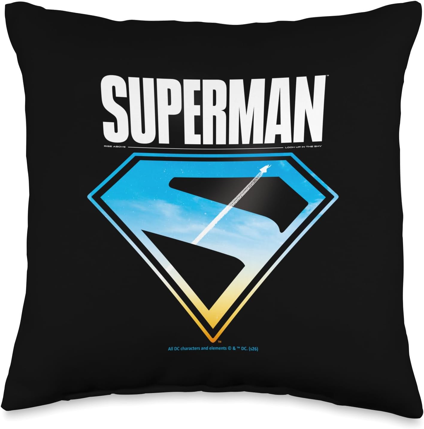 Shield Emblem Sunset Sky Icon Diamond Logo Throw Pillow