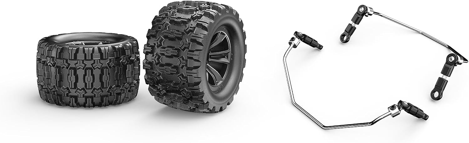 RC truck tires and body mounts