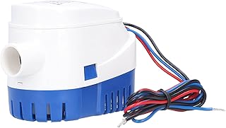 Bilge Submersible Pump, Automatic Submersible Small Boat Bilge Water Pump with Float Switch for Drainage Boat Power (Blue - Automatic)(DC12V-600GPH)